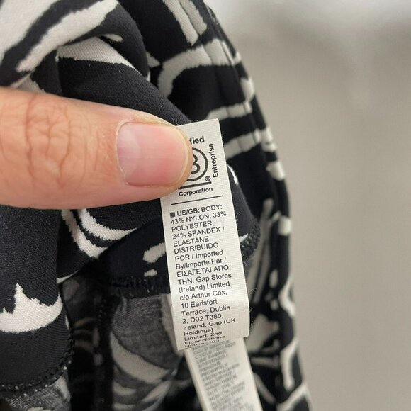 Athleta Black White Floral Elation Textured 78 Tight Leggings - Picture 6 of 9